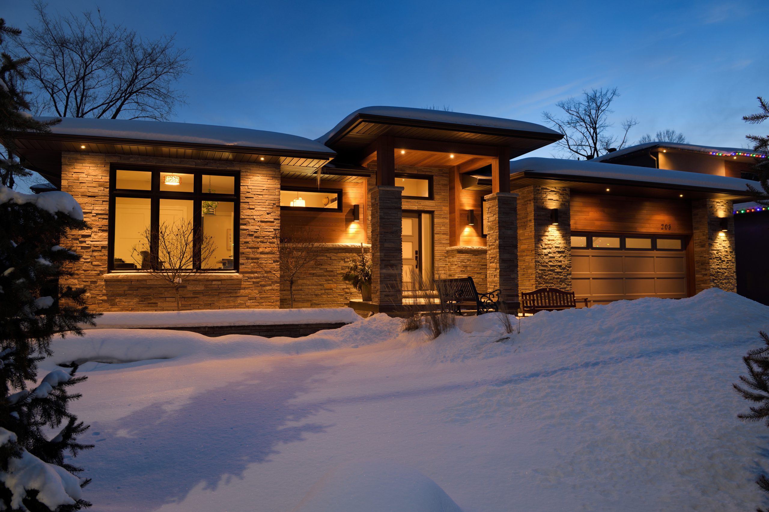 House with professionally installed electrical services