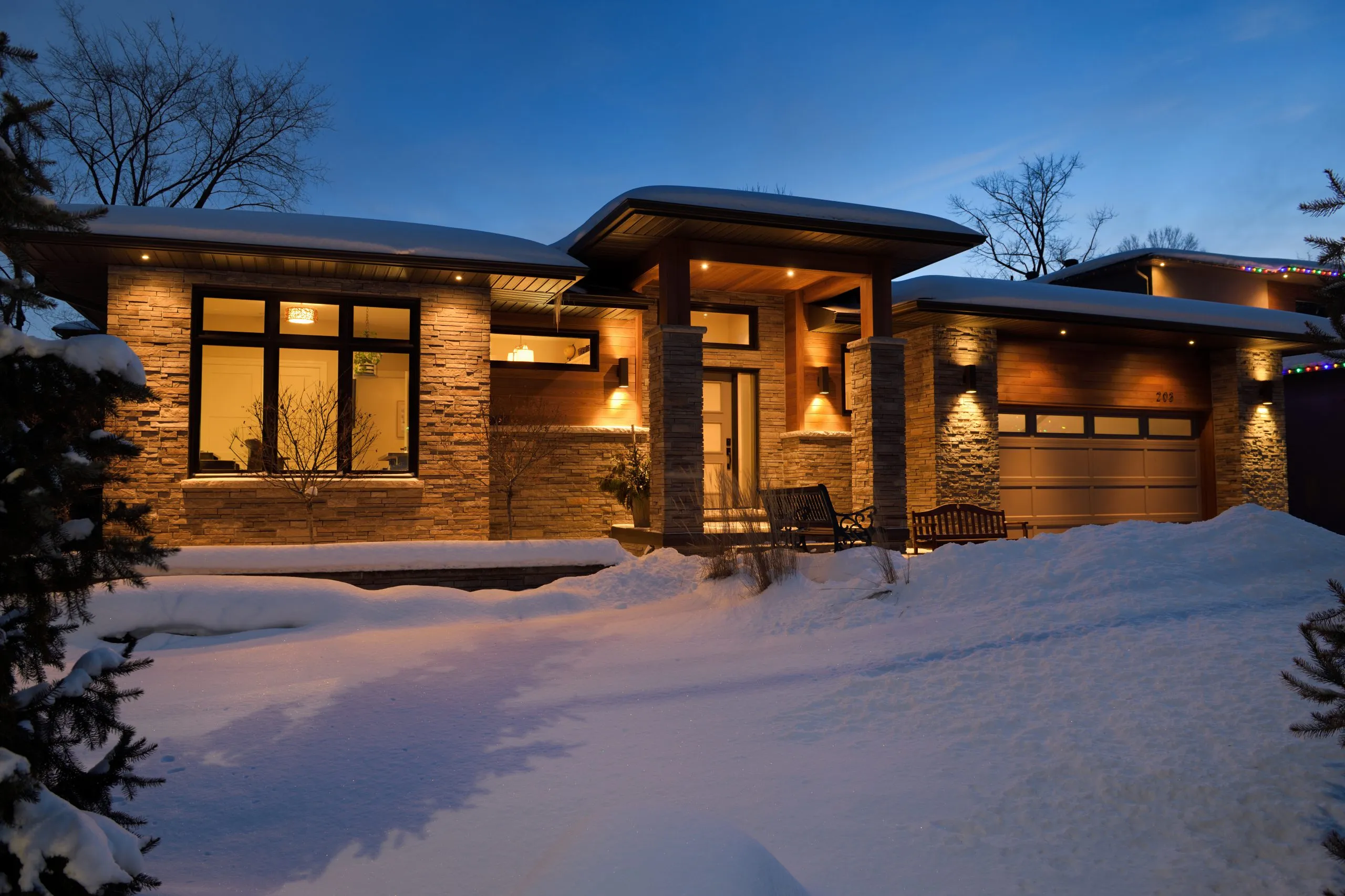 House with professionally installed electrical services